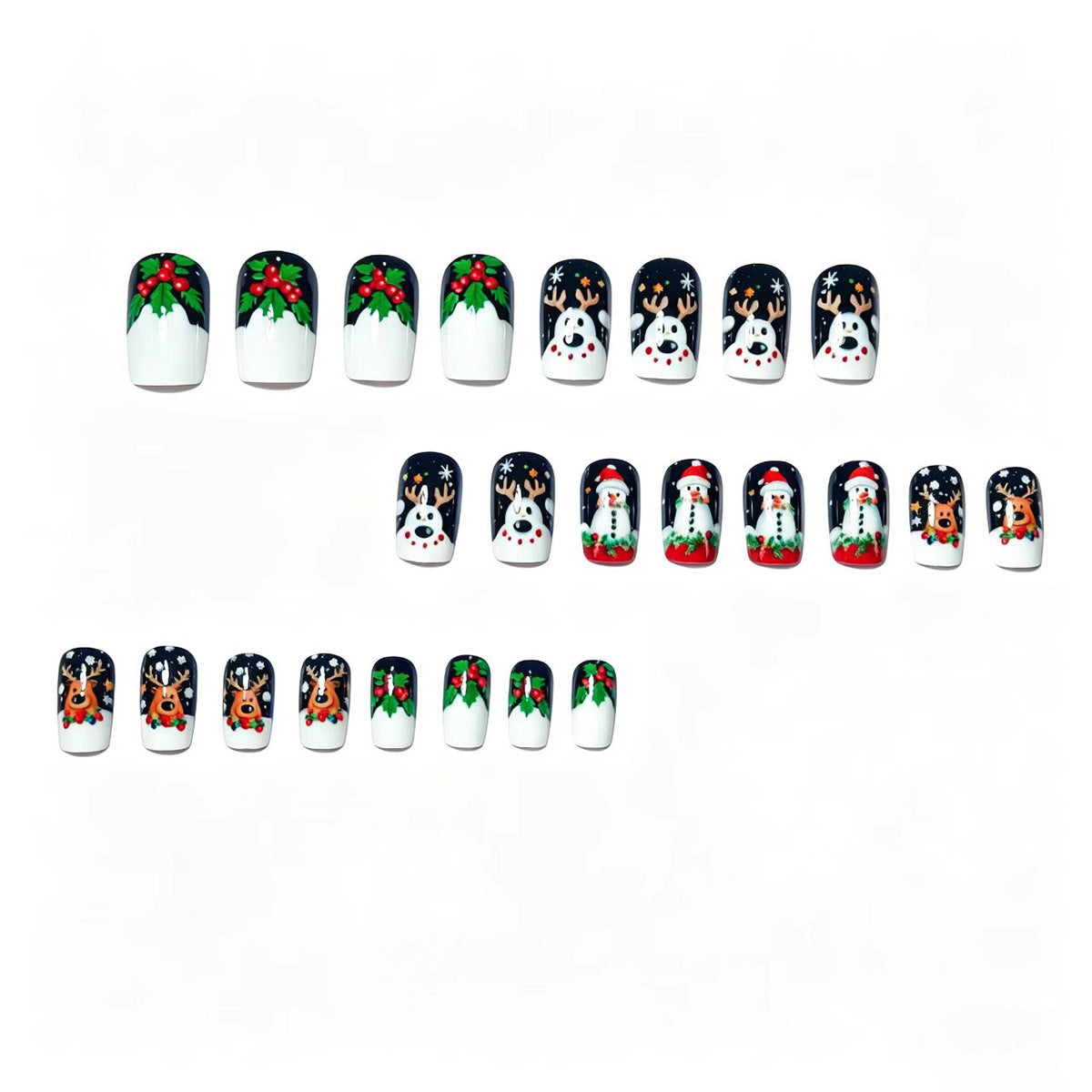 Festive 3D Holiday Character Nail Art Acalora