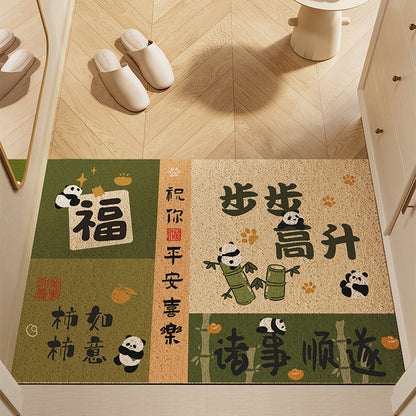 Panda-Themed Decorative Floor Mat