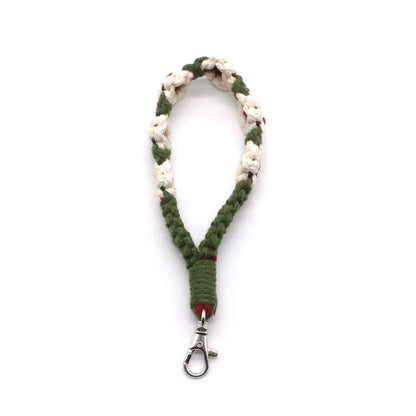 Decorative keychain made of macrame