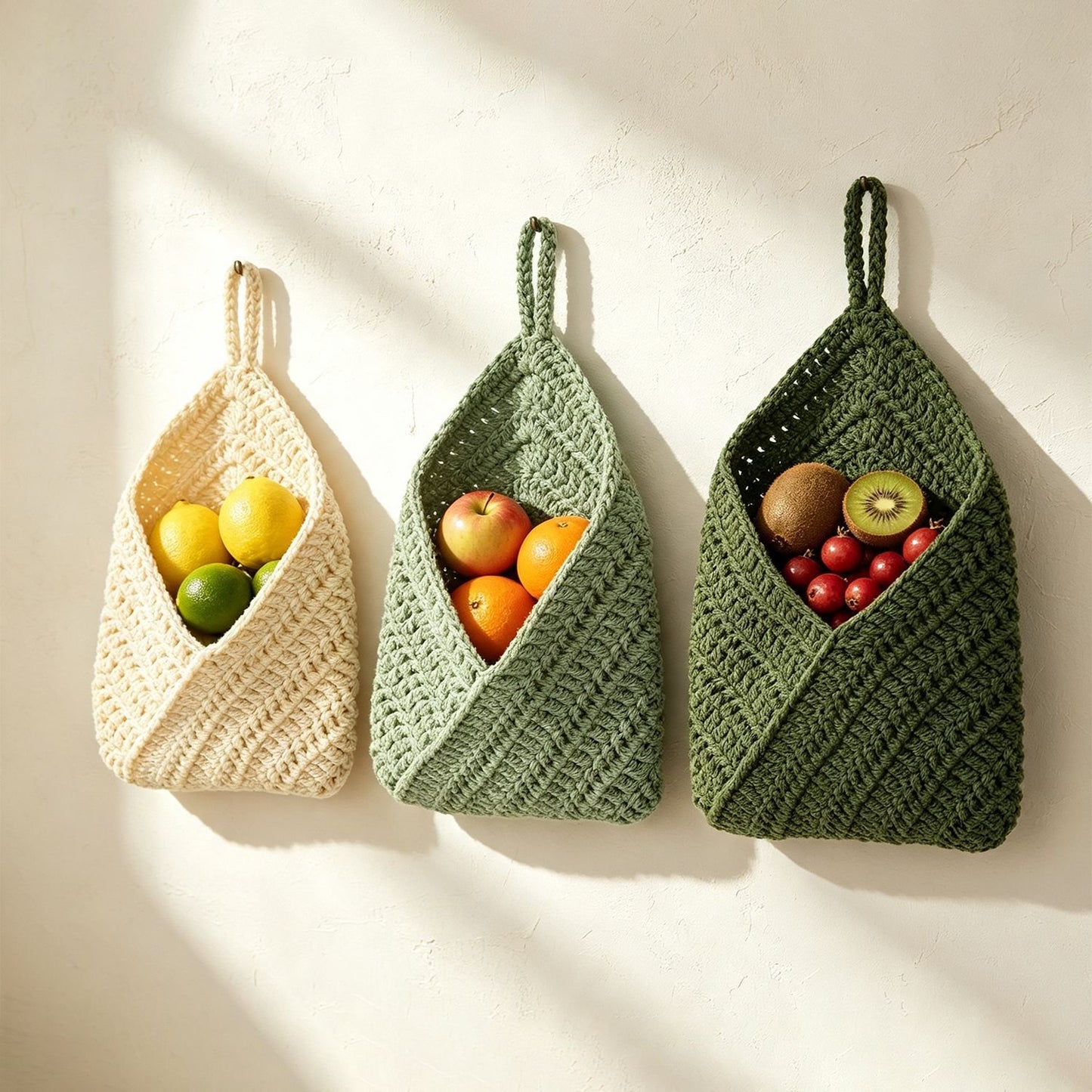 Hand-knotted storage bag Acalora