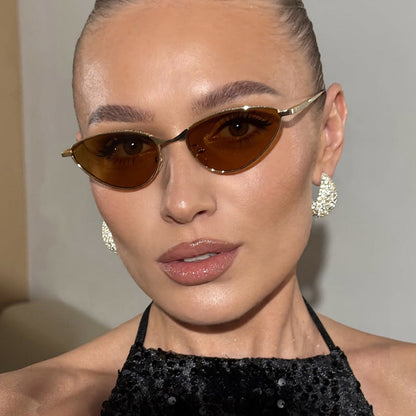 Women's Cat-Eye sunglasses with rhinestone-studded frame and protective lenses Karnz