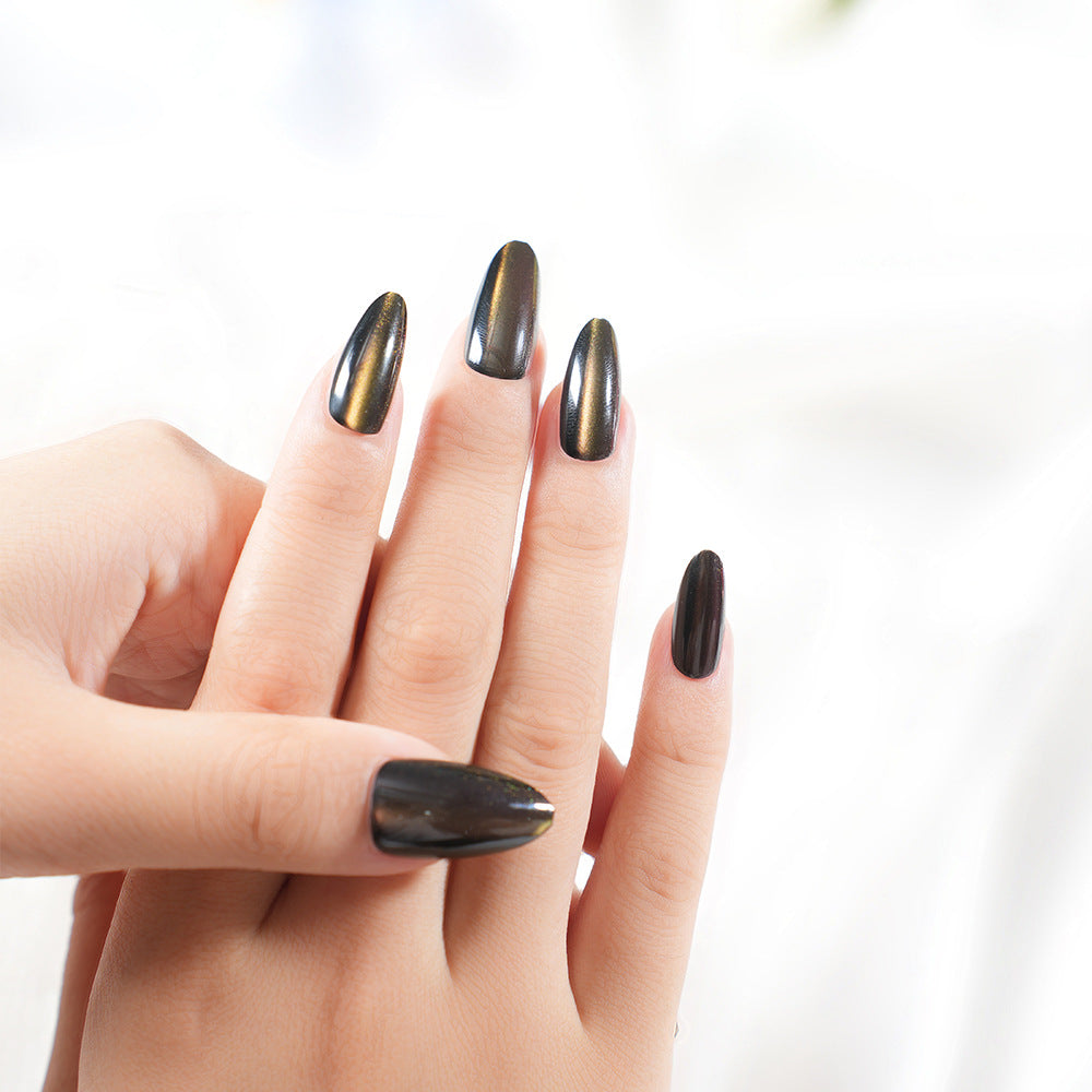 Glossy Metallic Press-On Nail Set Acalora