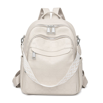 Versatile Textured Backpack with Multiple Compartts Acalora