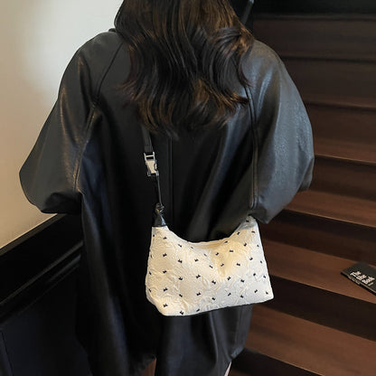 Quilted Floral Shoulder Handbag Acalora