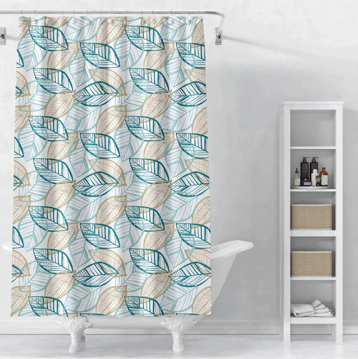 Floral Print Shower Curtain