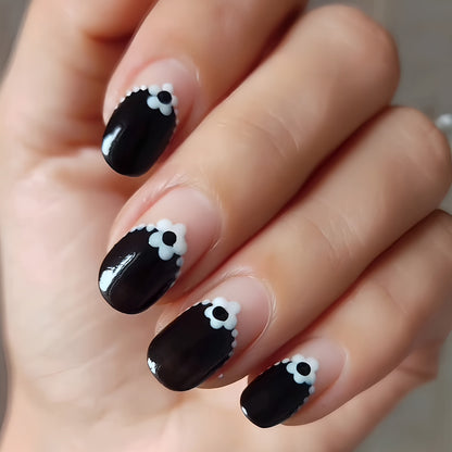 Artistic Floral Tip Press-On Nails Acalora