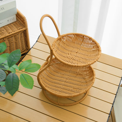 Decorative Tiered Wicker Fruit Acalora