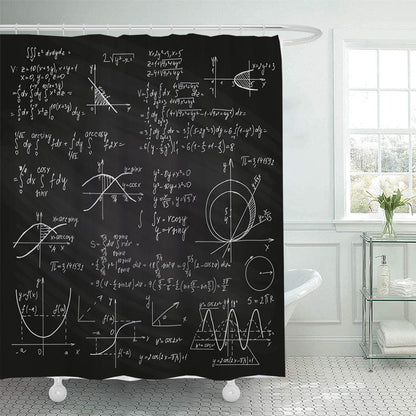 Shower Curtain with Scientific Equation Design