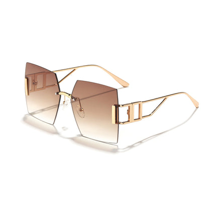 Women's square sunglasses with luxurious metal frame Karnz