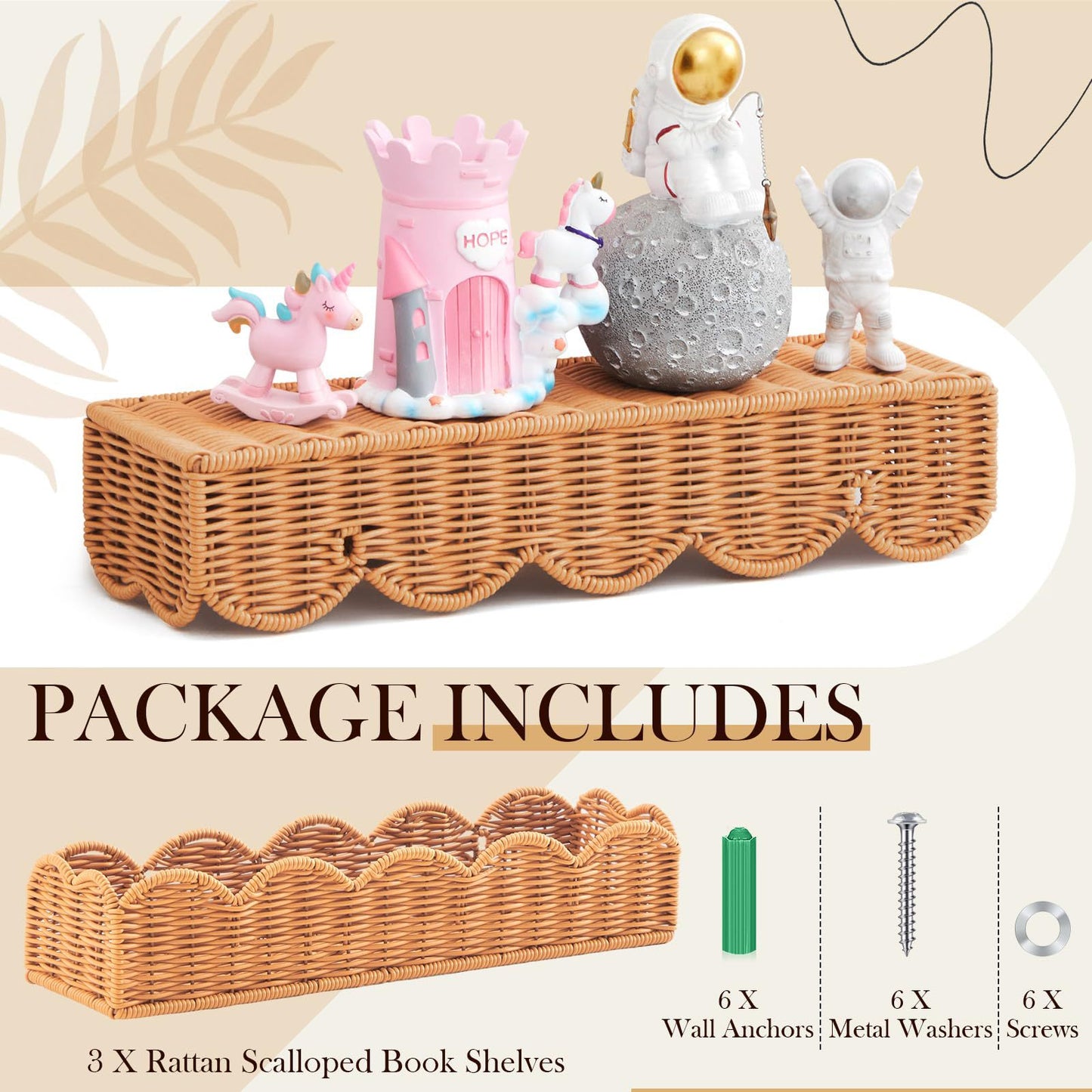 Rattan Wall Shelf Acalora