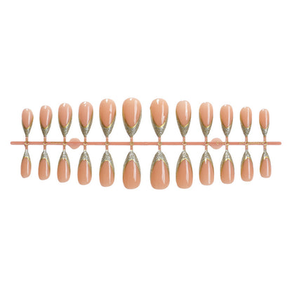 Elegant Stiletto Press-On Nail Set with Glittering Design Acalora