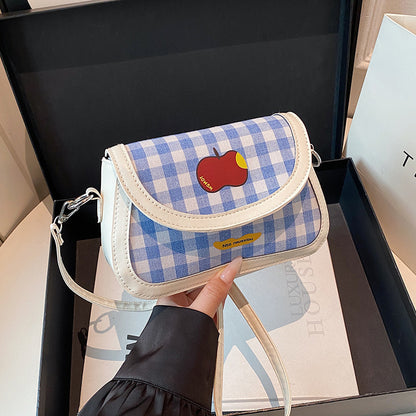 Playful Gingham Pattern Handbag Acalora