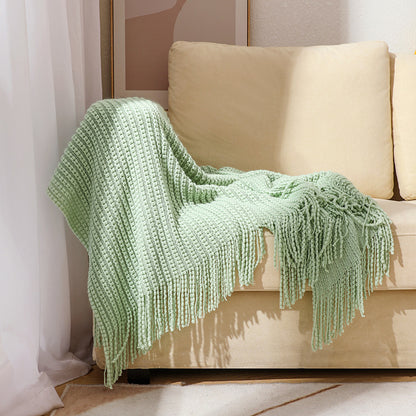 Unisex Knitted Cozy Throw Blanket