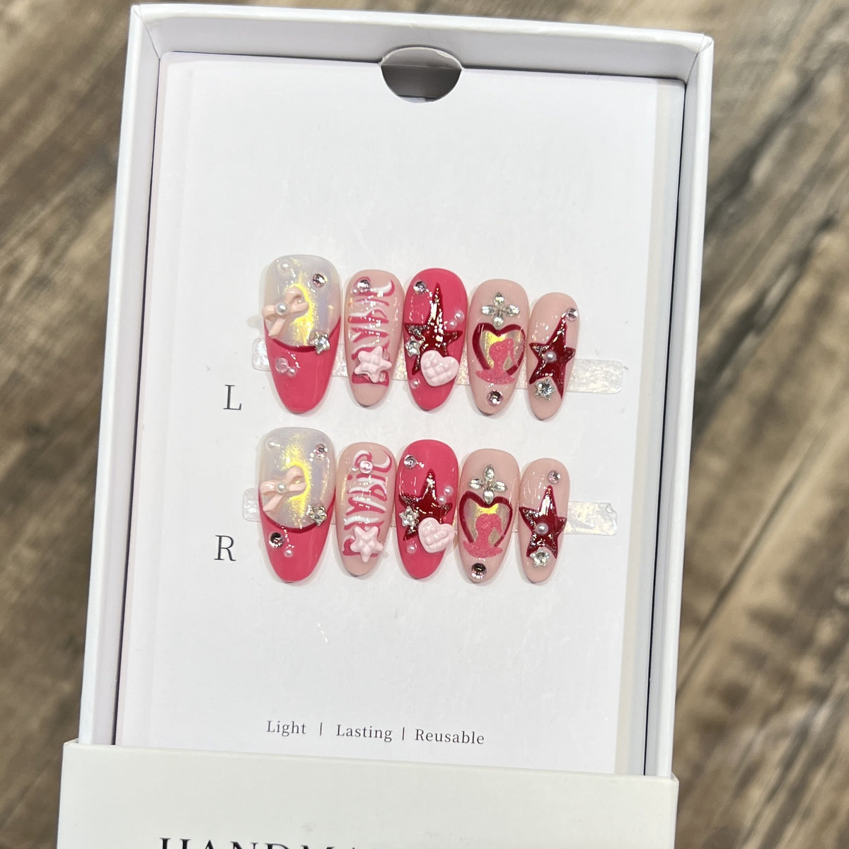 Themed Press-On Nail Art Set with Hello Kitty Designs Acalora