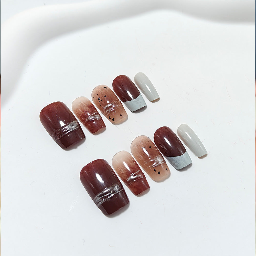 Artificial nails with elegant glitter and ombre design Acalora