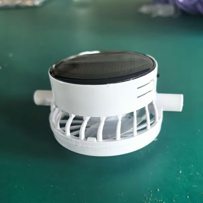 Portable solar-powered USB-C fan with digital battery display Brehn