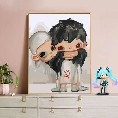 Playful Character Illustration Canvas Art