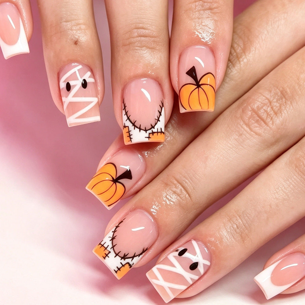 Halloween-Themed Press-On Nail Art Acalora