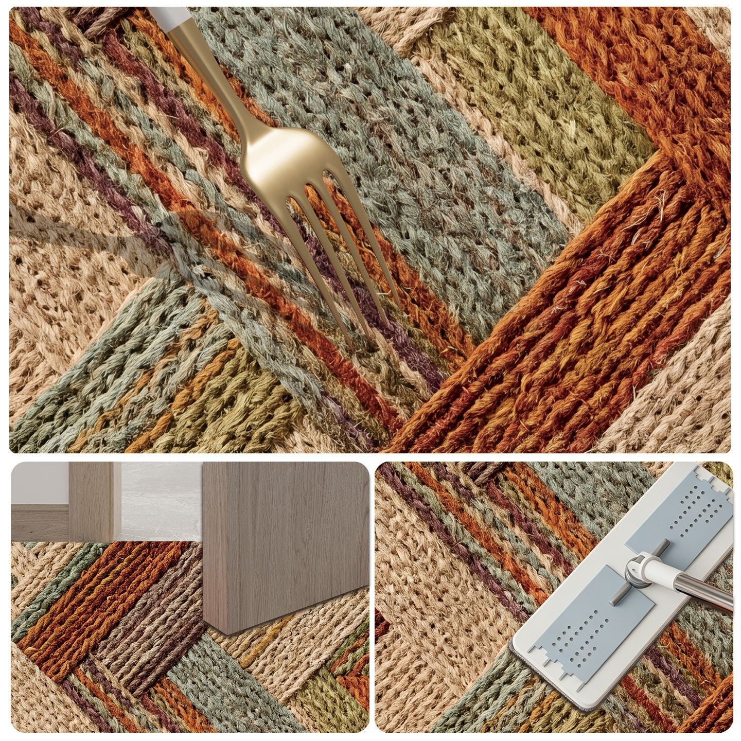 Heart Pattern Decorative Bath Mat Acalora