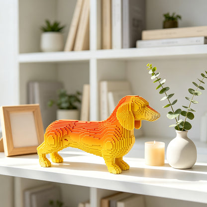 Playful decorative figure of a cute dachshund Acalora