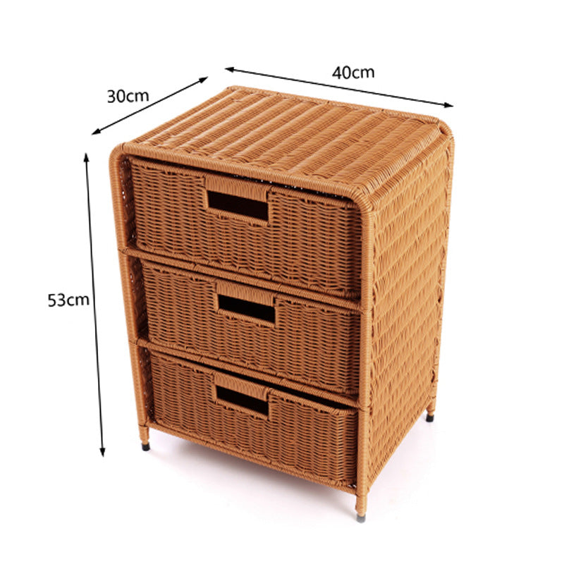 Multi-Drawer Woven Storage Chest Acalora