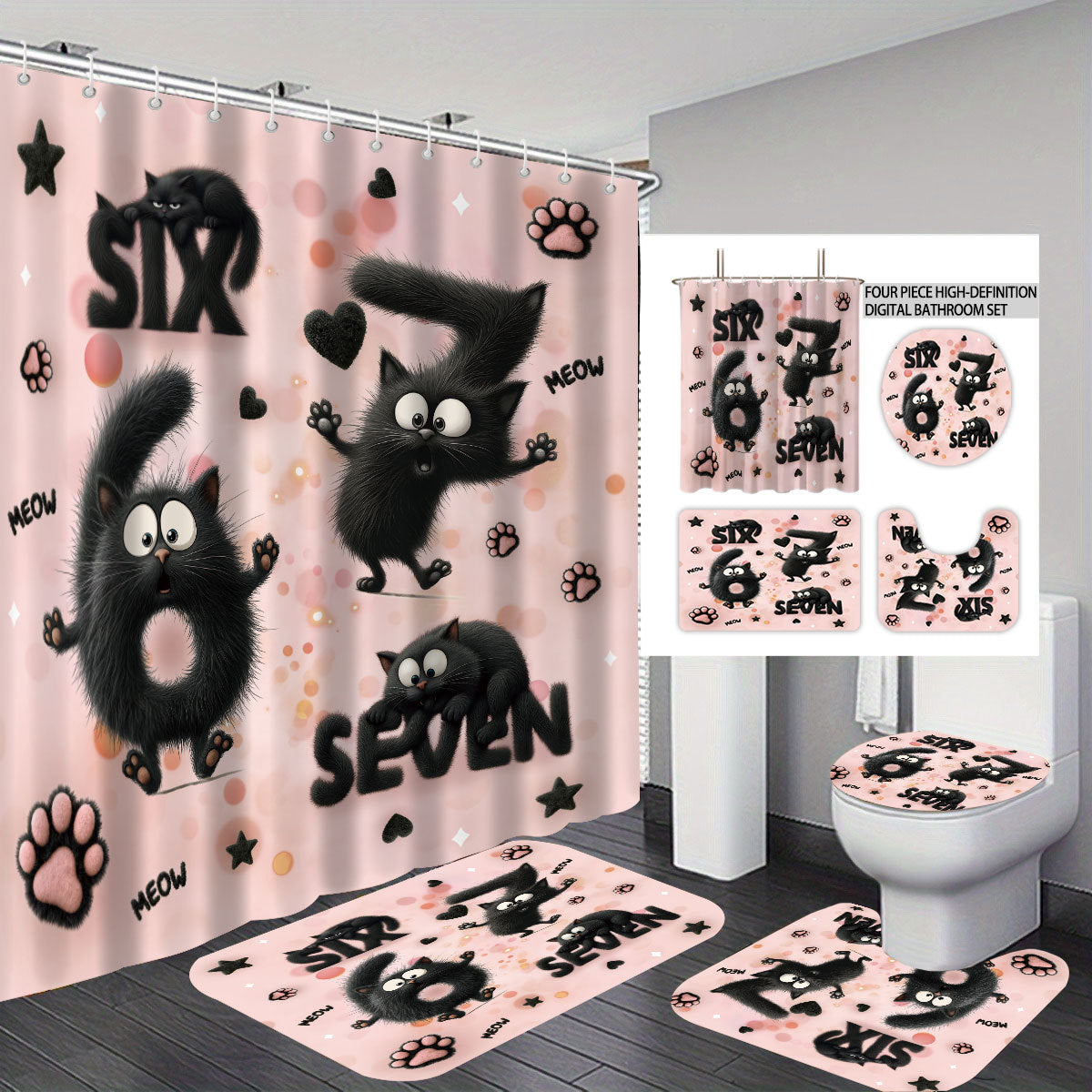 Colorful Dessert-Themed Bathroom Set