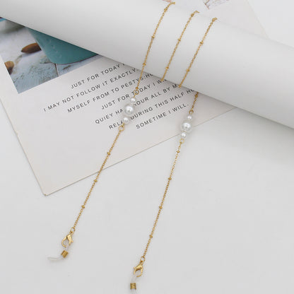 Elegant Pearl Chain Eyewear Holder Acalora