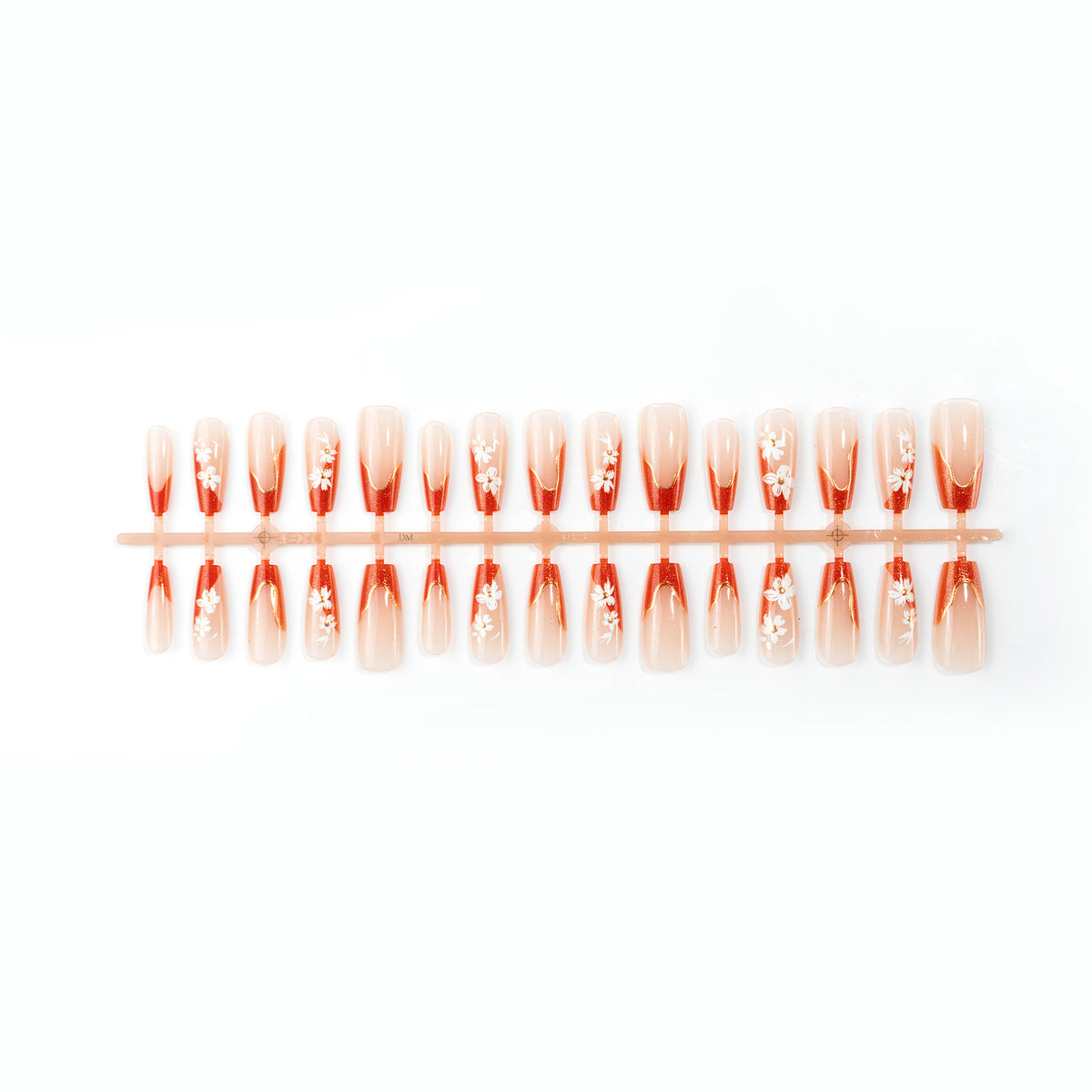 Artificial Nail Set with Floral Accents Acalora