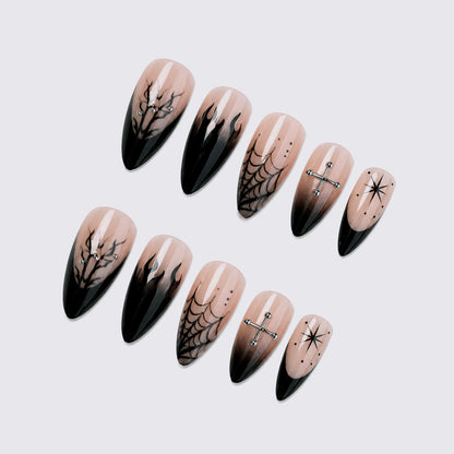 Gothic Themed Press-On Nail Set Acalora