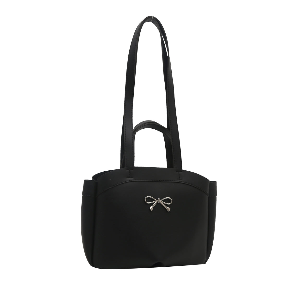 Elegant Bow Accent Handheld Tote Bag Acalora