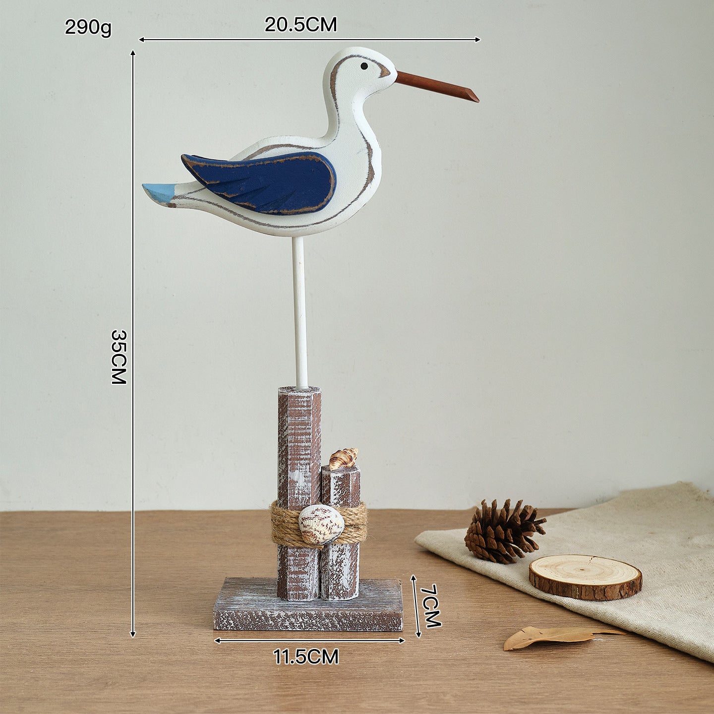Coast Seagull Sculpture Accent