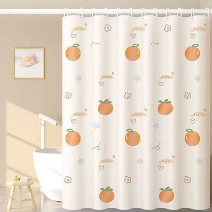 Playful Fruit-Themed Shower Curtain