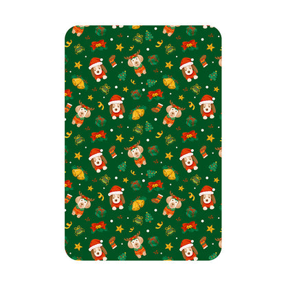Festive Holiday-Themed Fleece Throw Blanket