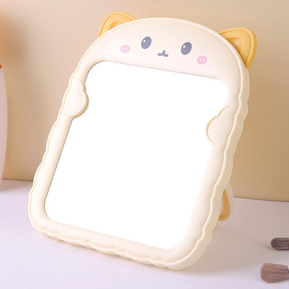 Cute Cat-Themed Desktop Makeup Mirror