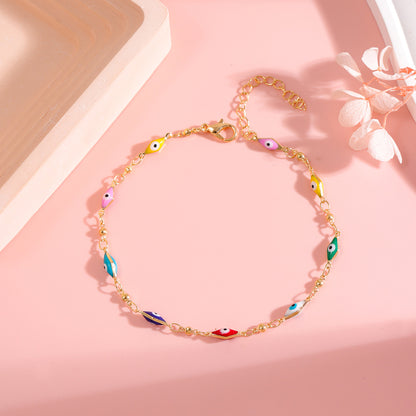Colorful Evil Eye Charm Anklet Acalora 1788164324