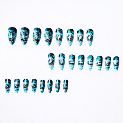 Artistic Winter Cabin Nail Art Acalora