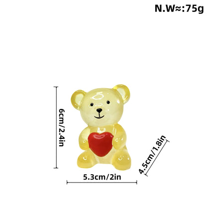 Decorative bear figure with heart Acalora