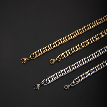 Chunky Metallic Curb Chain Necklace Acalora