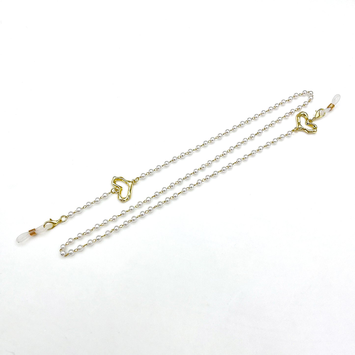 Heart-Shaped Beaded Eyewear Chain Acalora