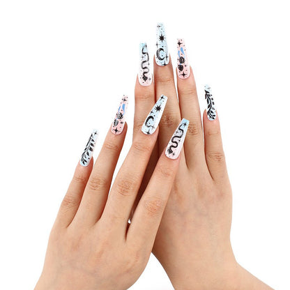 Creative nail art with mystical patterns Acalora