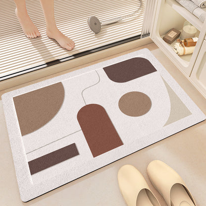 Modern Abstract Bath Mat Acalora