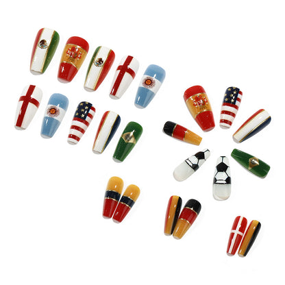 Artificial nails with national flag designs Acalora