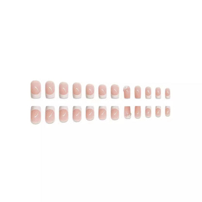 Elegant French Tip Press-On Nail Art Set Acalora
