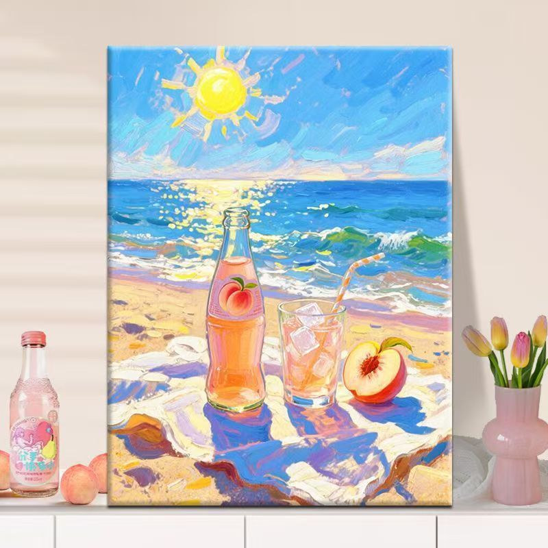 Vibrant Beach-Themed Canvas Art