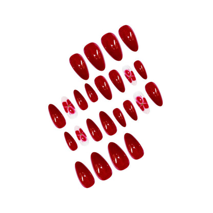 Elegant Floral Press-On Nail Set Acalora