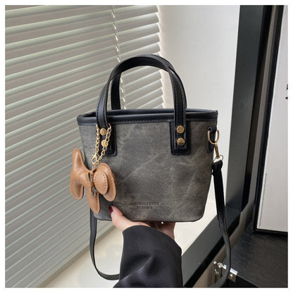 Playful Denim Mini Handheld Tote Bag Acalora