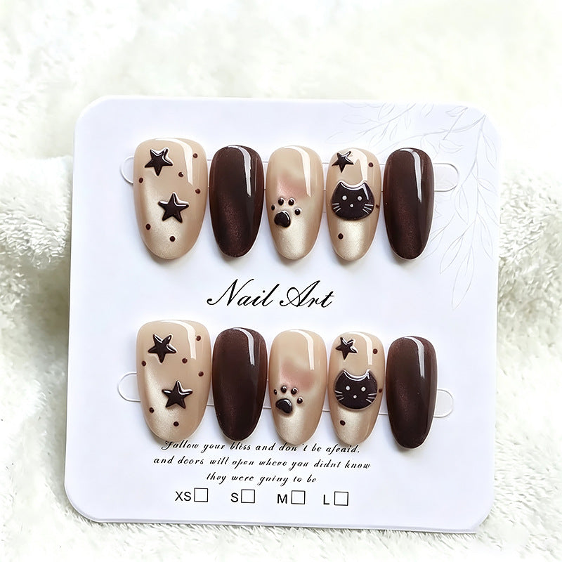 Thematic Artistic Press-On Nail Design Acalora
