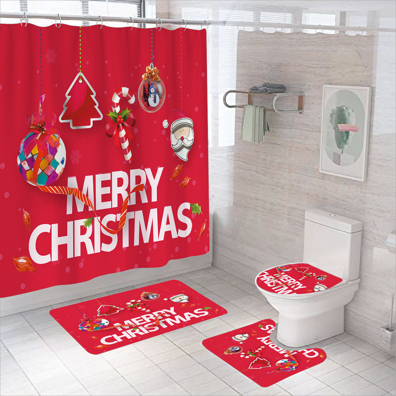 Christmas Themed Bathroom Set