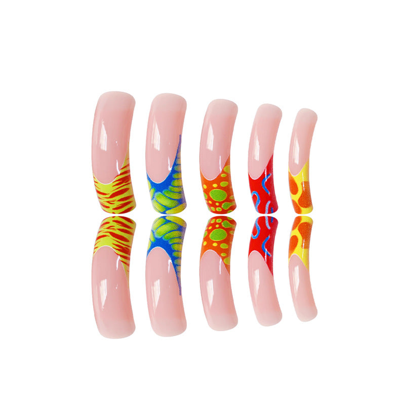 Artistic Long Nail Art Extensions Acalora