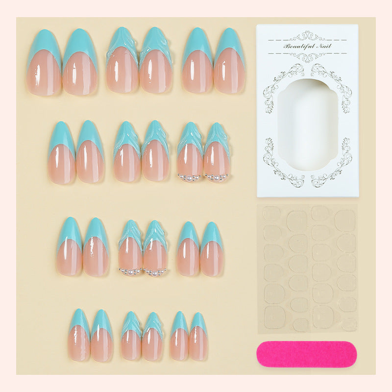 Premium Decorative Press-On Nails Set with Elegant Design Acalora